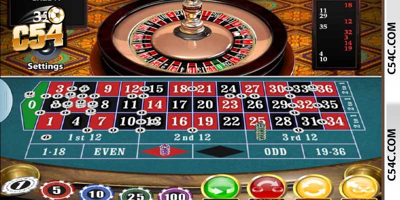 Hướng dẫn đặt cược Roulette ở sòng bài C54